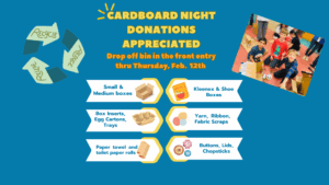 List of items we accept for cardboard night